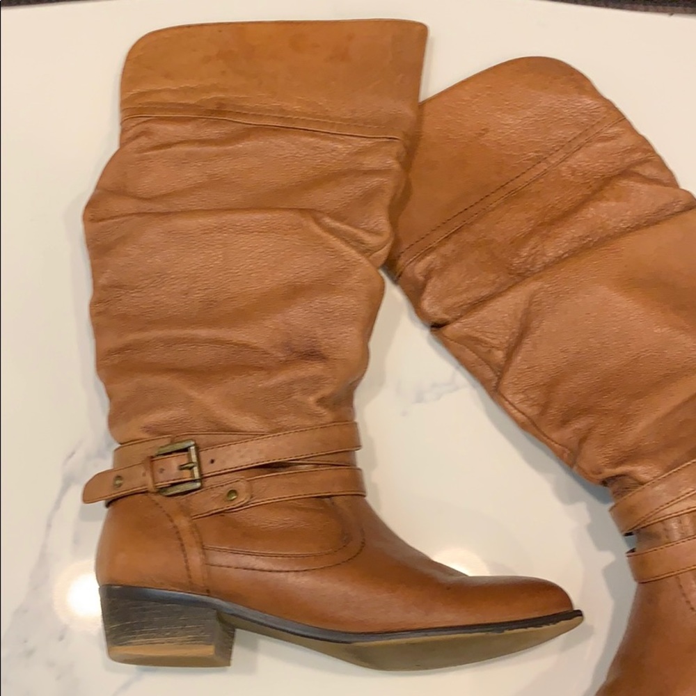 Steve Madden Leather Slouch Boots- 7.5